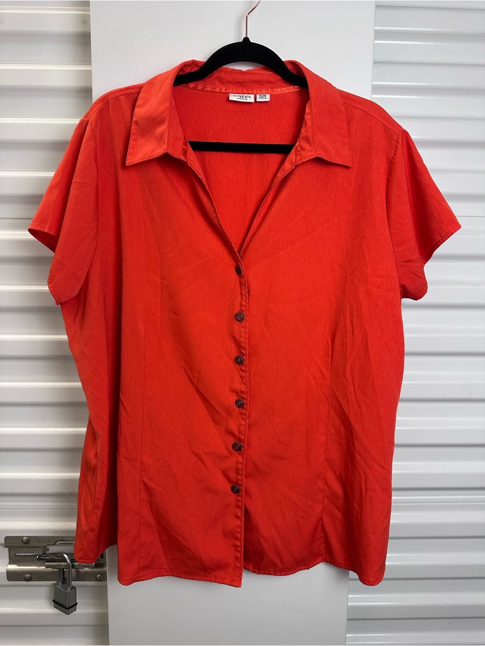 Cato Short-Sleeve Button-Down Blouse